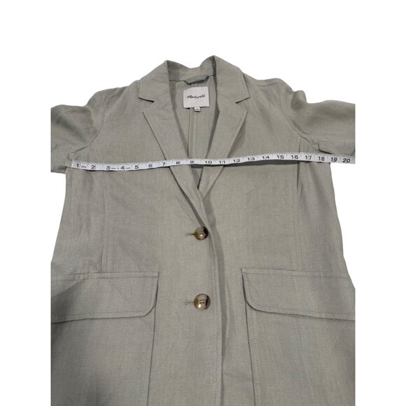 Madewell Breezewoven‎ Larsen Linen Blend Blazer Size XXS - Picture 6 of 8